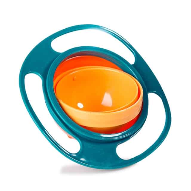 Cute Baby Tableware for Feeding - Orange and Blue