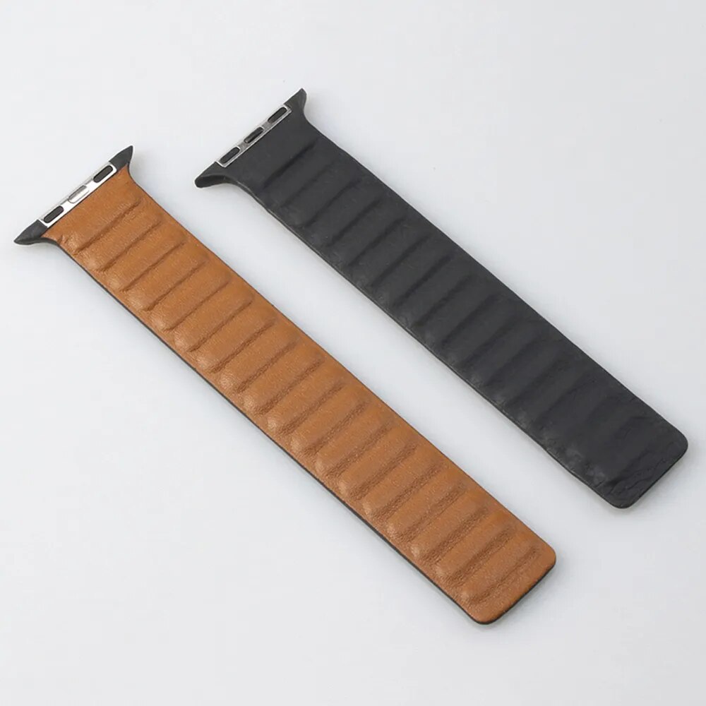 Luxury Magnetic Leather Strap for Apple Watch Band 42mm 44mm 45mm 49mm