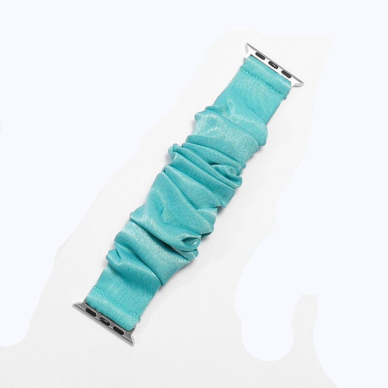 Scrunchie Strap for Apple Watch: Elastic Braided Nylon Loop Bracelet