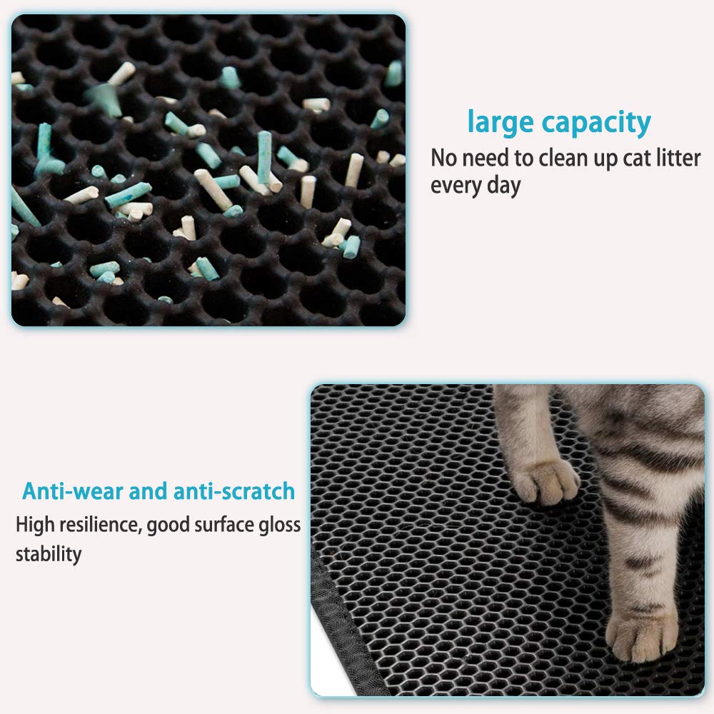 Non-slip pad providing stability to the waterproof cat litter mat