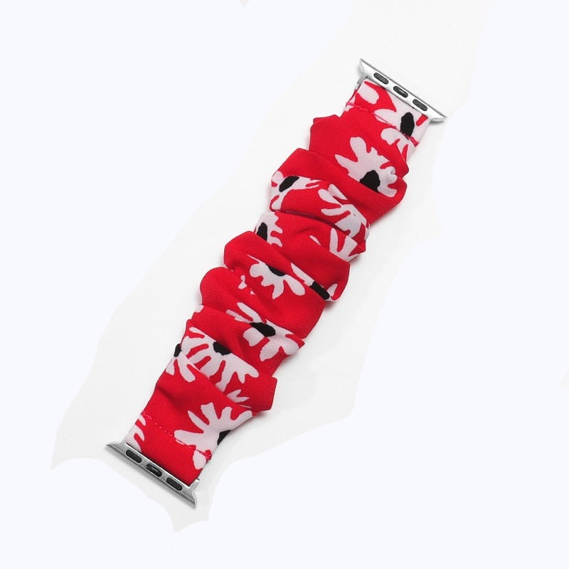 Scrunchie Strap for Apple Watch: Elastic Braided Nylon Loop Bracelet