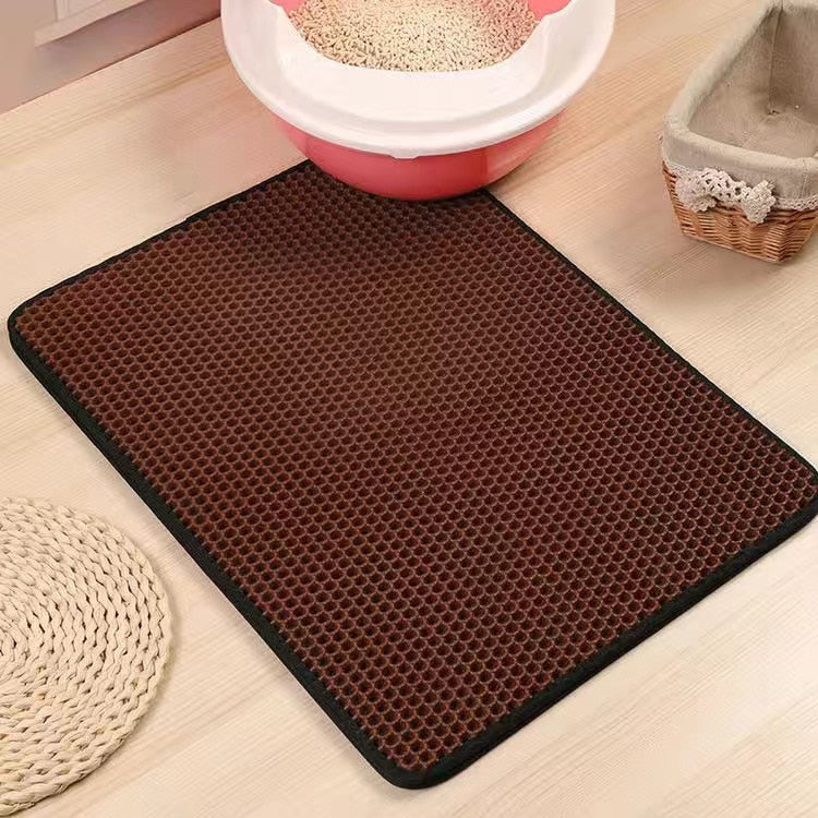 Non-slip pad providing stability to the waterproof cat litter mat