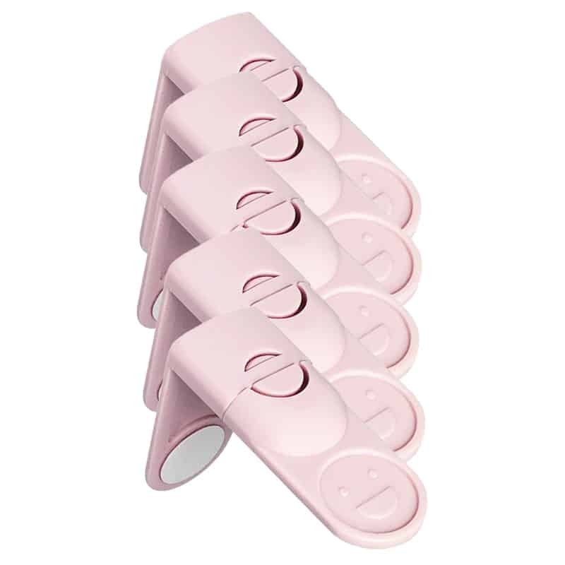 Baby safety drawer lock for children’s protection - pink