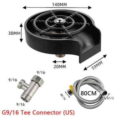 Kitchen Glass Rinser with Automatic Cup Washer