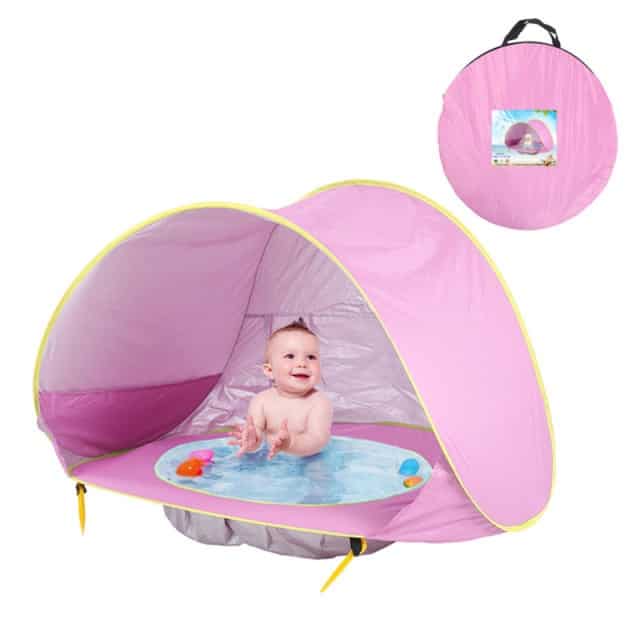 Pop up portable shade pool for infants and kids - Pink