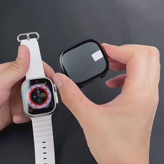 Video demonstration of the Apple Watch Ultra 49mm Case & Tempered Protector compatibility with iWatch series bands