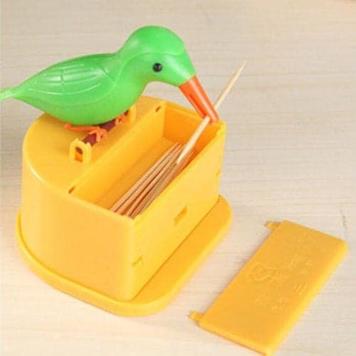 Toothpick holder dispenser with bird design