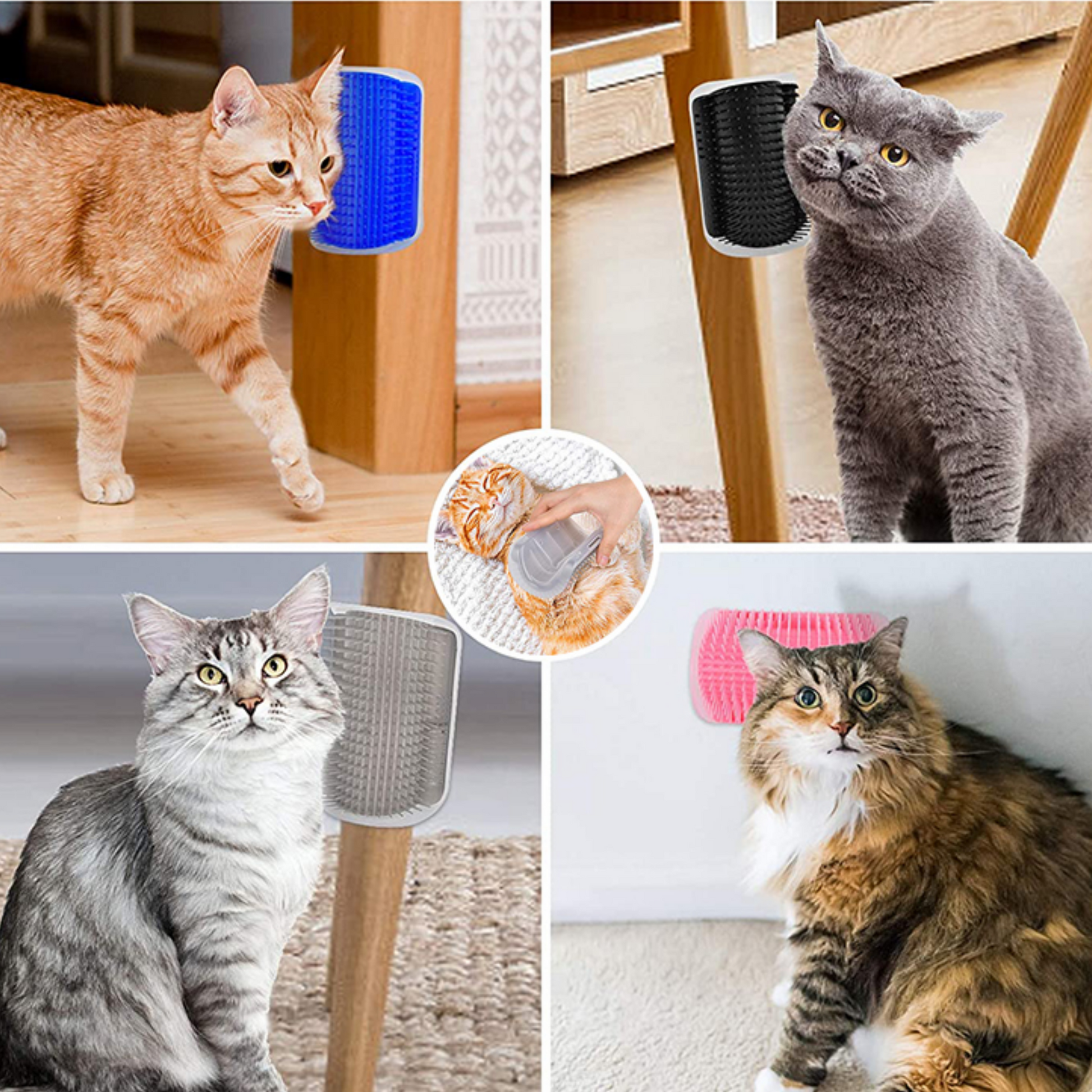 Cat Grooming Made Easy - Wall Mounted Self-Grooming Brush for Cats