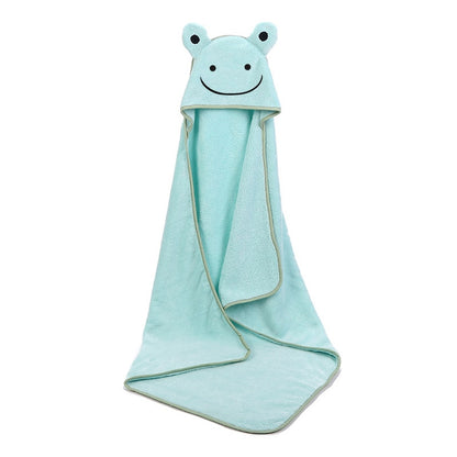 hooded blanket with a fun animal design - Frog Green