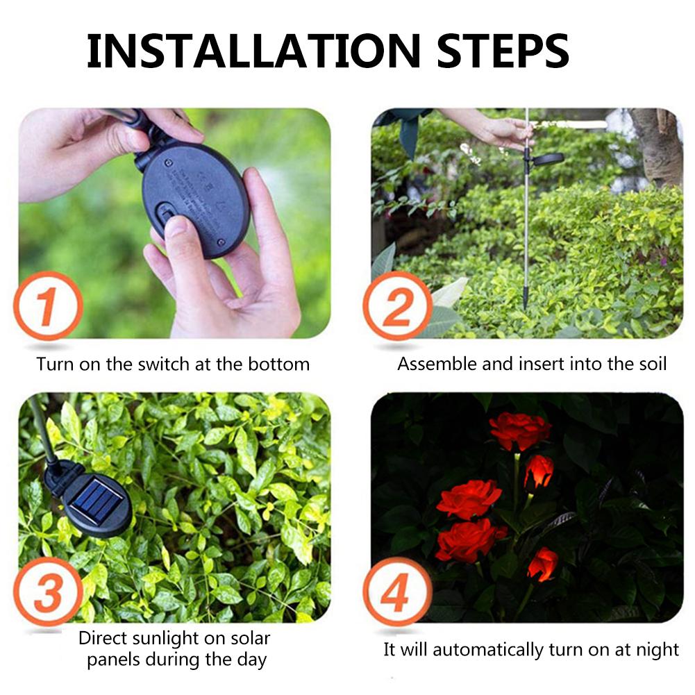 Solar Rose Light - Installation Steps