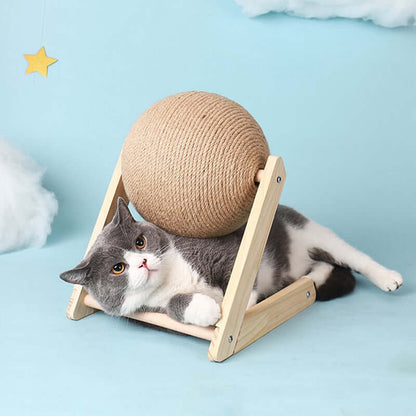 Invest in Your Cat's Happiness and Health with Our Natural Wood Scratching Toy