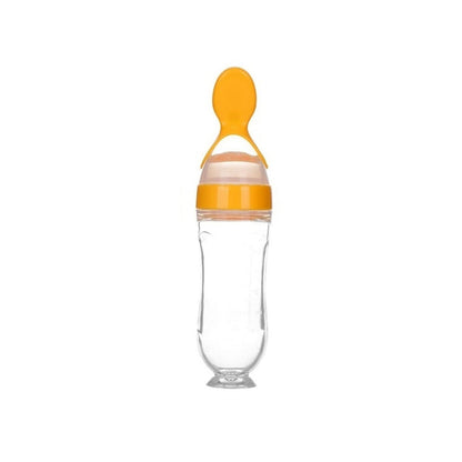 Spoon bottle feeder for convenient feeding - Orange