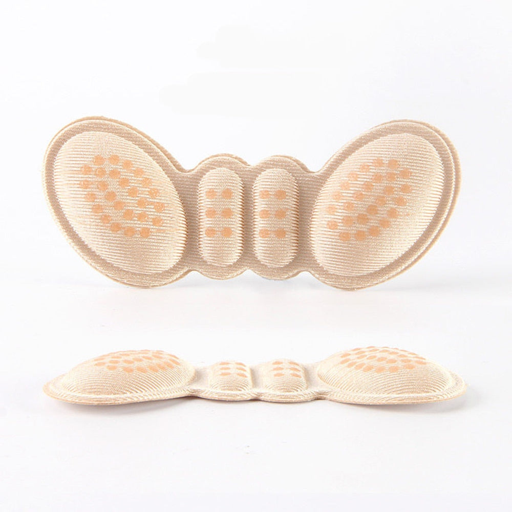 Reduce shoe size and alleviate pain with silicone heel pads for women - beige