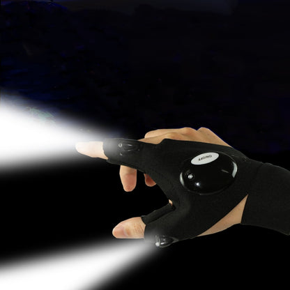 EZ Fingerless Flashlight Glove Ad Image 1 - Efilze life hacks