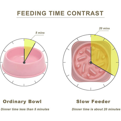 Feeding Time Contrast Non-Slip Puzzle Bowl - Keep Your Pet's Food in Place