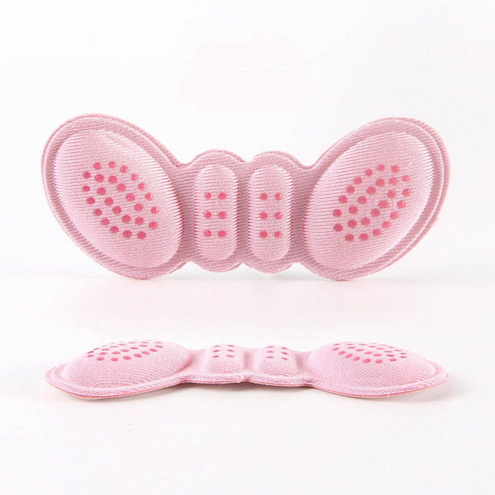 Comfortable and effective heel pain relief with silicone heel pads for women's shoes - pink