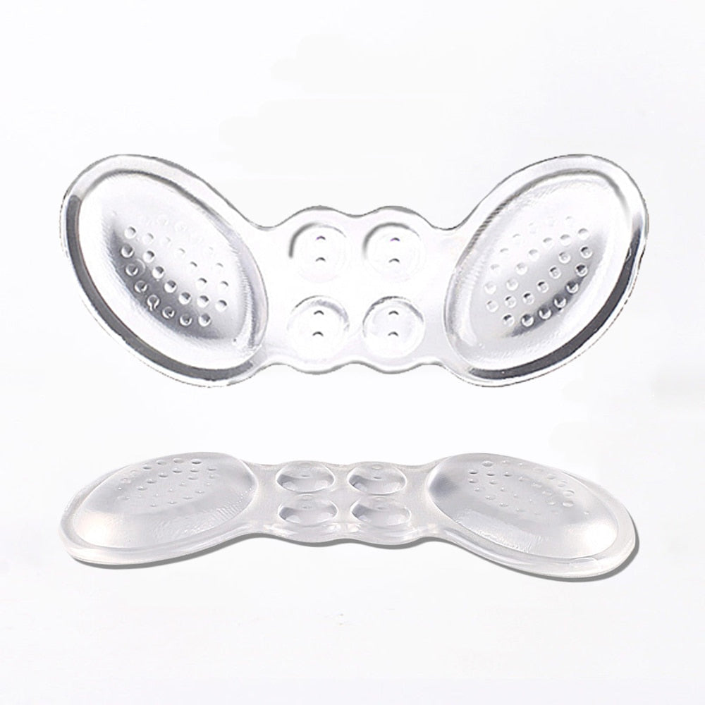 Reduce pressure on your feet with silicone heel pads for women - transparent