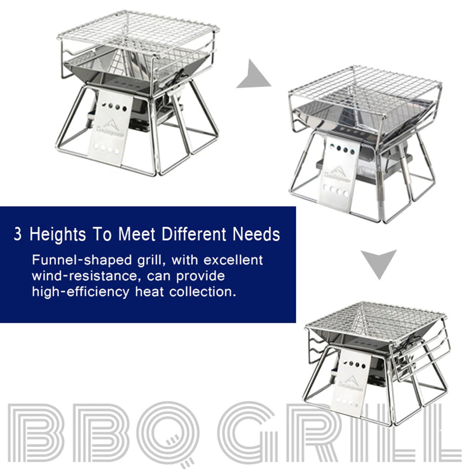 Effortlessly grill your favorite meats and veggies on our non-stick surface folding BBQ grill