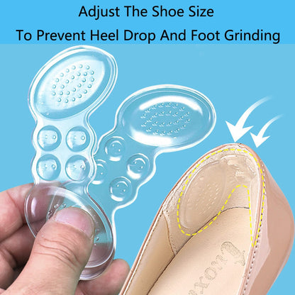 Get comfort and support with silicone heel pads for women's shoes