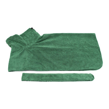 Pet Bathrobe and Towel with a great for use in any weather conditions - Green