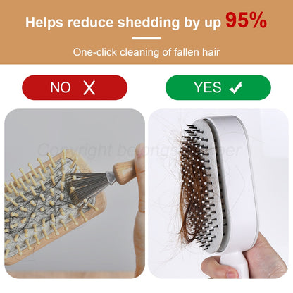 Anti-hair loss hairbrush for stronger hair