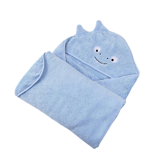 hooded blanket with a fun and fashionable animal design - Tadpole Blue