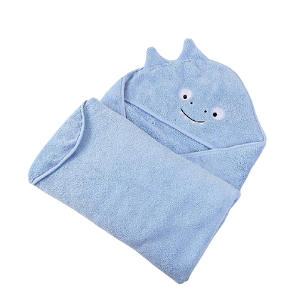 hooded blanket with a fun and fashionable animal design - Tadpole Blue