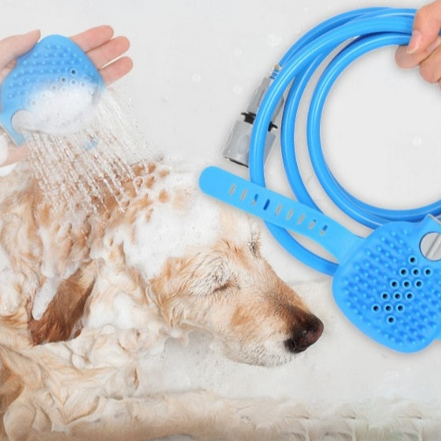 Pet Shower Tool with a great for removing dirt and debris