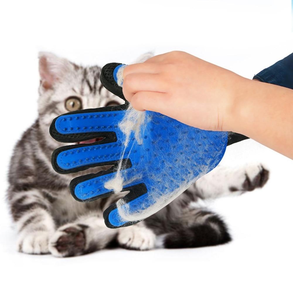 Pet Grooming Glove with a great for dogs and cats