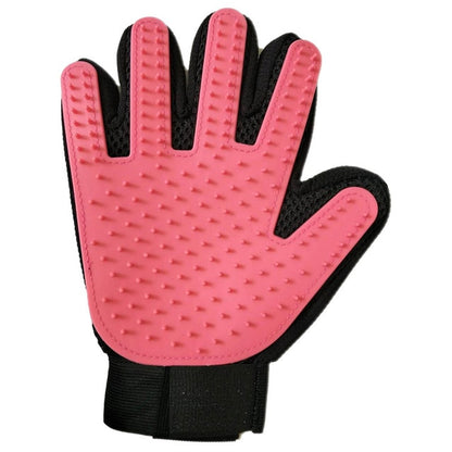 Pet Grooming Glove with a great for massaging your pet  - Pink Right Glove
