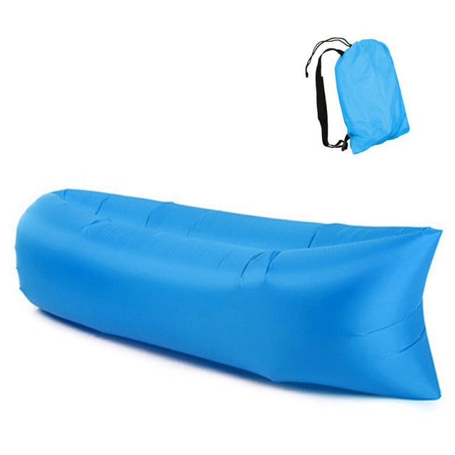 Lightweight and durable inflatable lounger for all your outdoor needs - blue