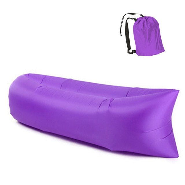 Purple - Inflatable lounger air sofa - perfect for solo or group relaxation