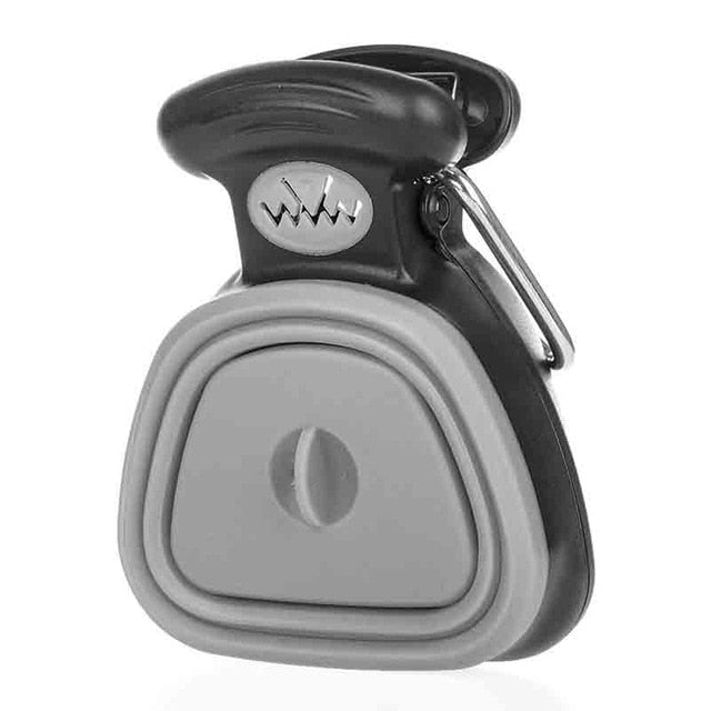 Dog waste cleaner with a comfortable grip handle - Gray