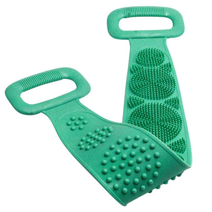 Silicone body brush for a gentle massage - Green