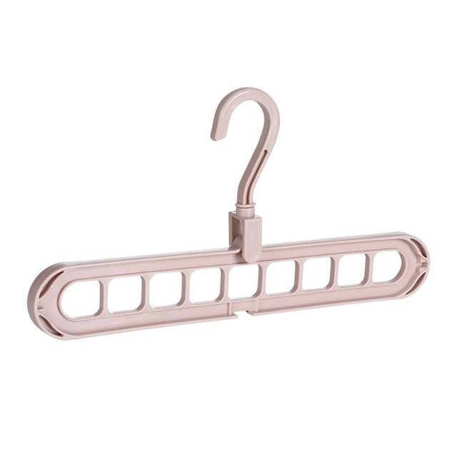 Maximize closet space with multi-port hanger - Pink