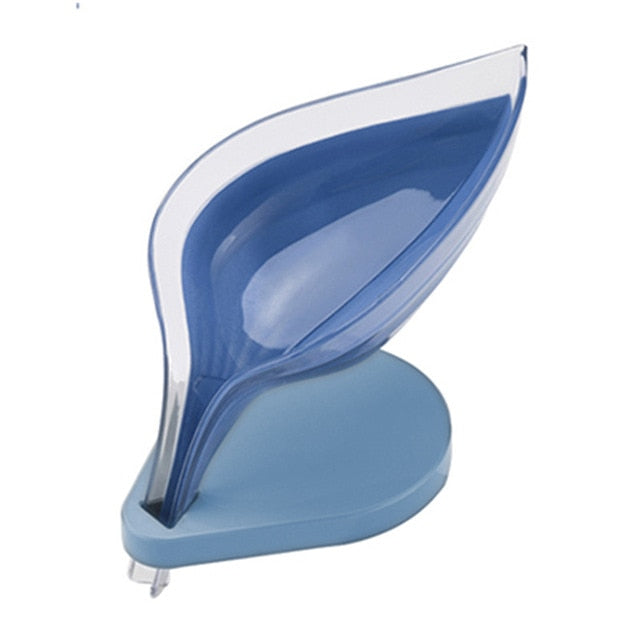 Durable and practical soap dish with a draining tray, easy to use and clean - Deep Blue