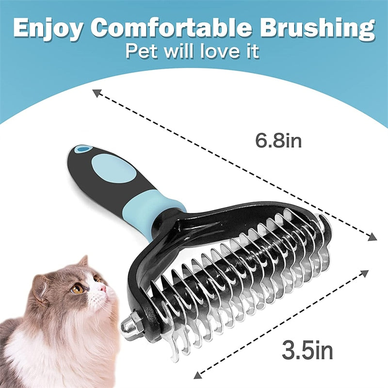 Deshedding Brush with a ideal for sensitive skin pets