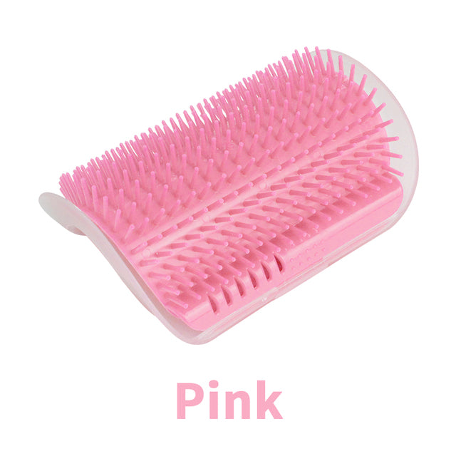 Wall-Mounted Cat Grooming Tool - Self-Grooming Brush for Cats - Pink