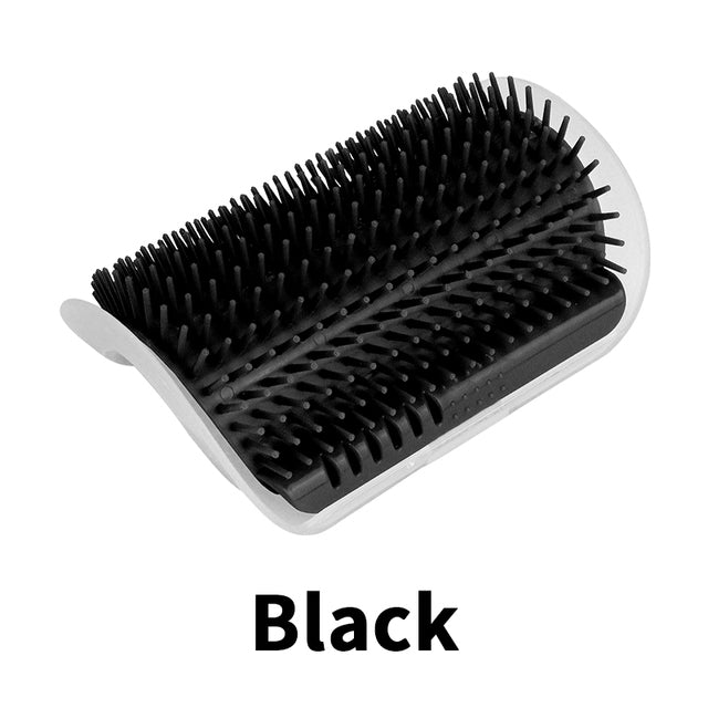 Wall-Mounted Cat Grooming Brush - Easy to Install - Perfect for Busy Cat Owners - Black